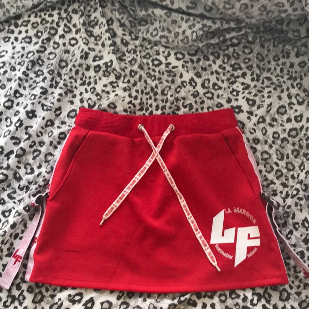LF THE BRAND red mini skirt